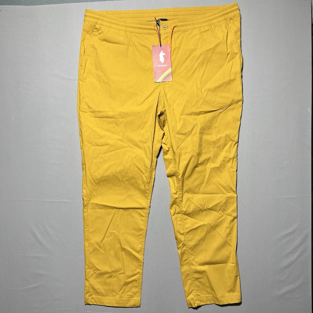 Cotopaxi Pants Mens XXL Yellow Salto Ripstop Stretch Outdoors Hike Drawstring - Picture 1 of 14